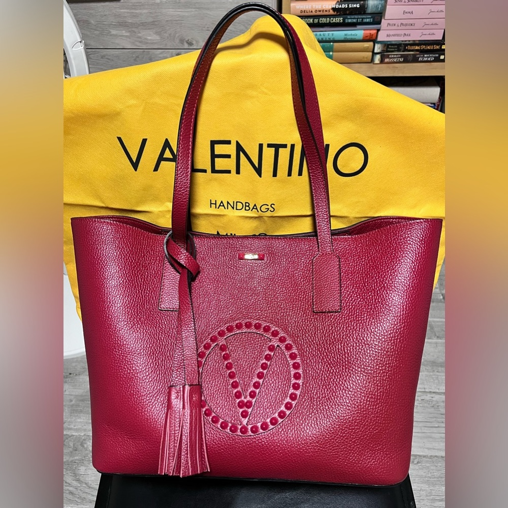 Mario Valentino Soho Rock Leather Tote